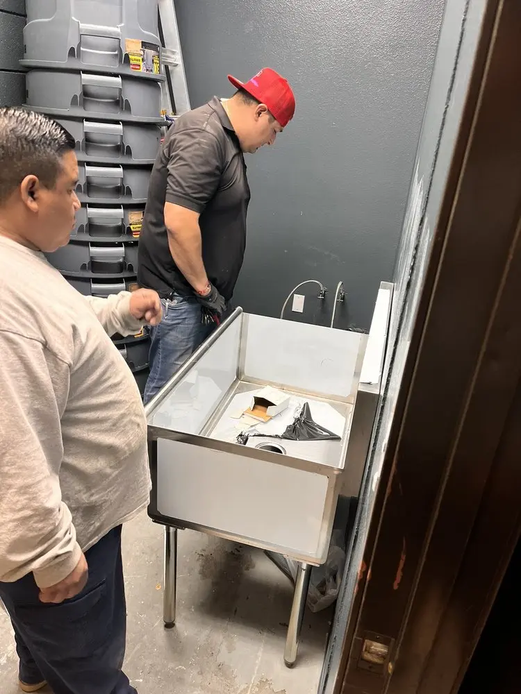 Commercial plumbing and sink installation in Sanford
